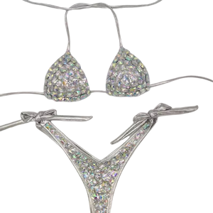 Silver Rhinestone Bathing Suit Lachelle Music 