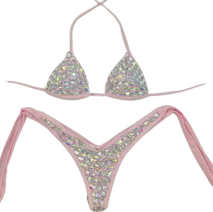 Pink Rhinestone Bathing Suit Lachelle Music 