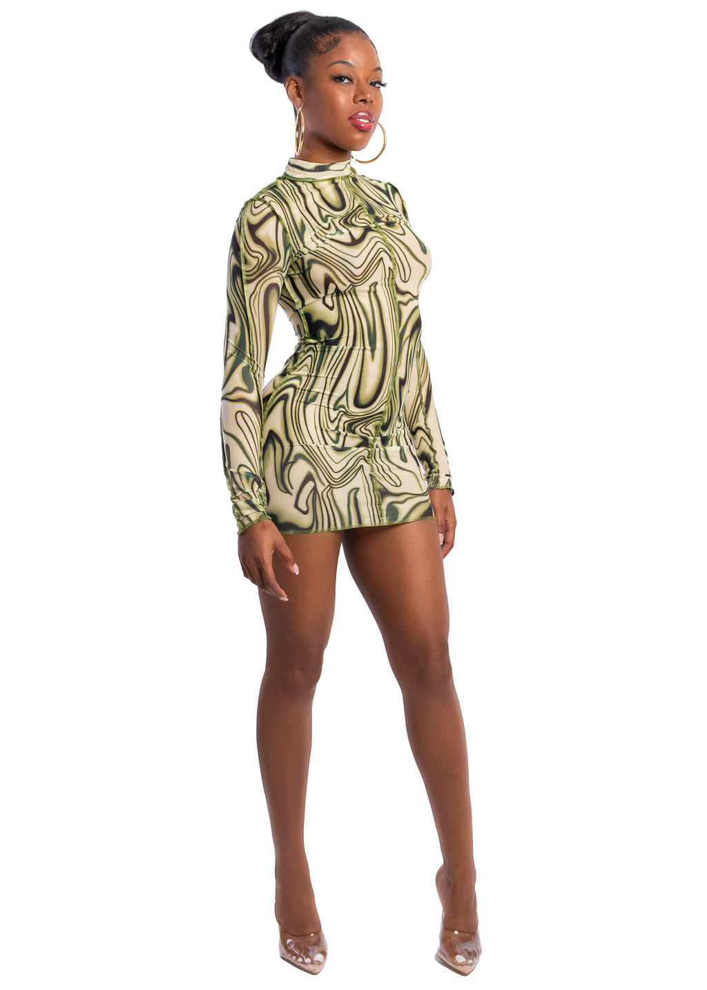 Swirly Mini Dress