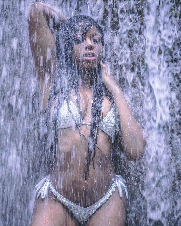 Silver Rhinestone Bathing Suit Lachelle Music 